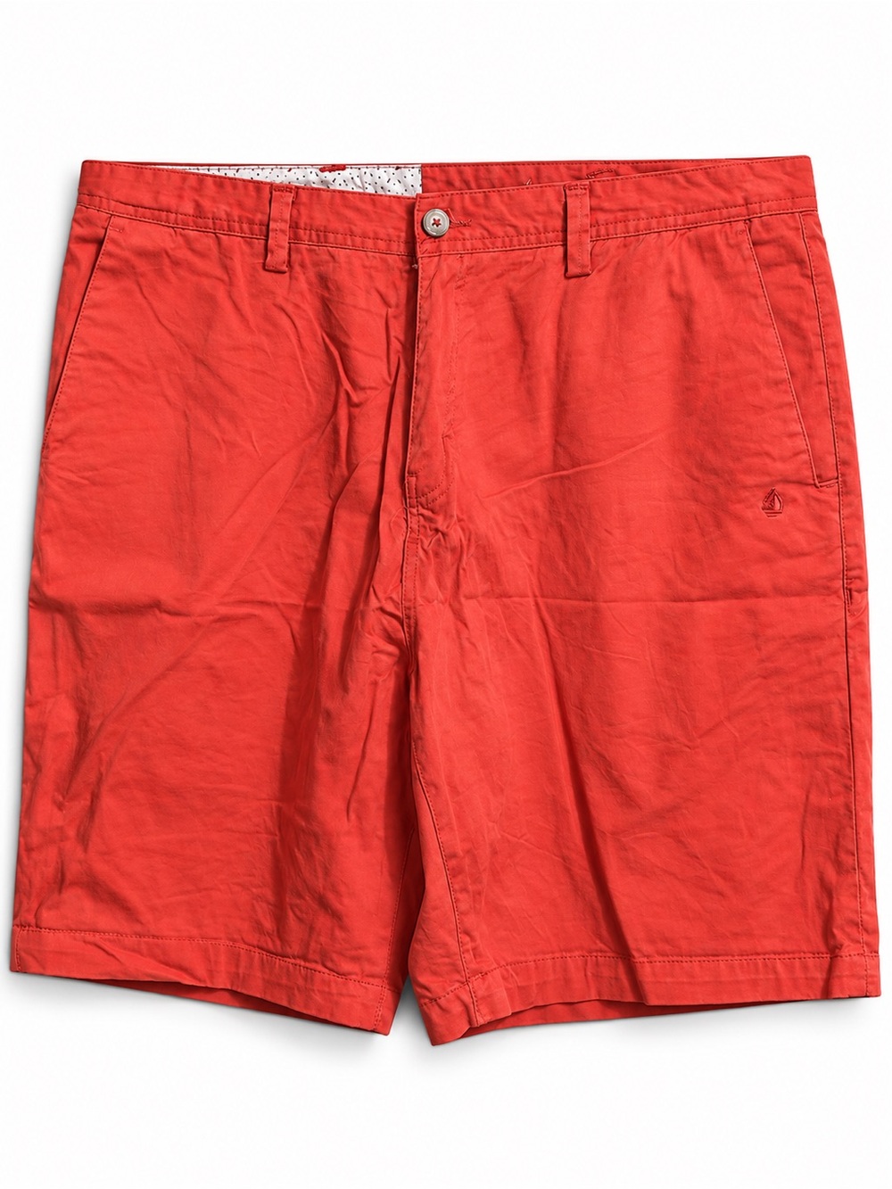 Men's Red Flat-Front Casual Shorts by SeaPort